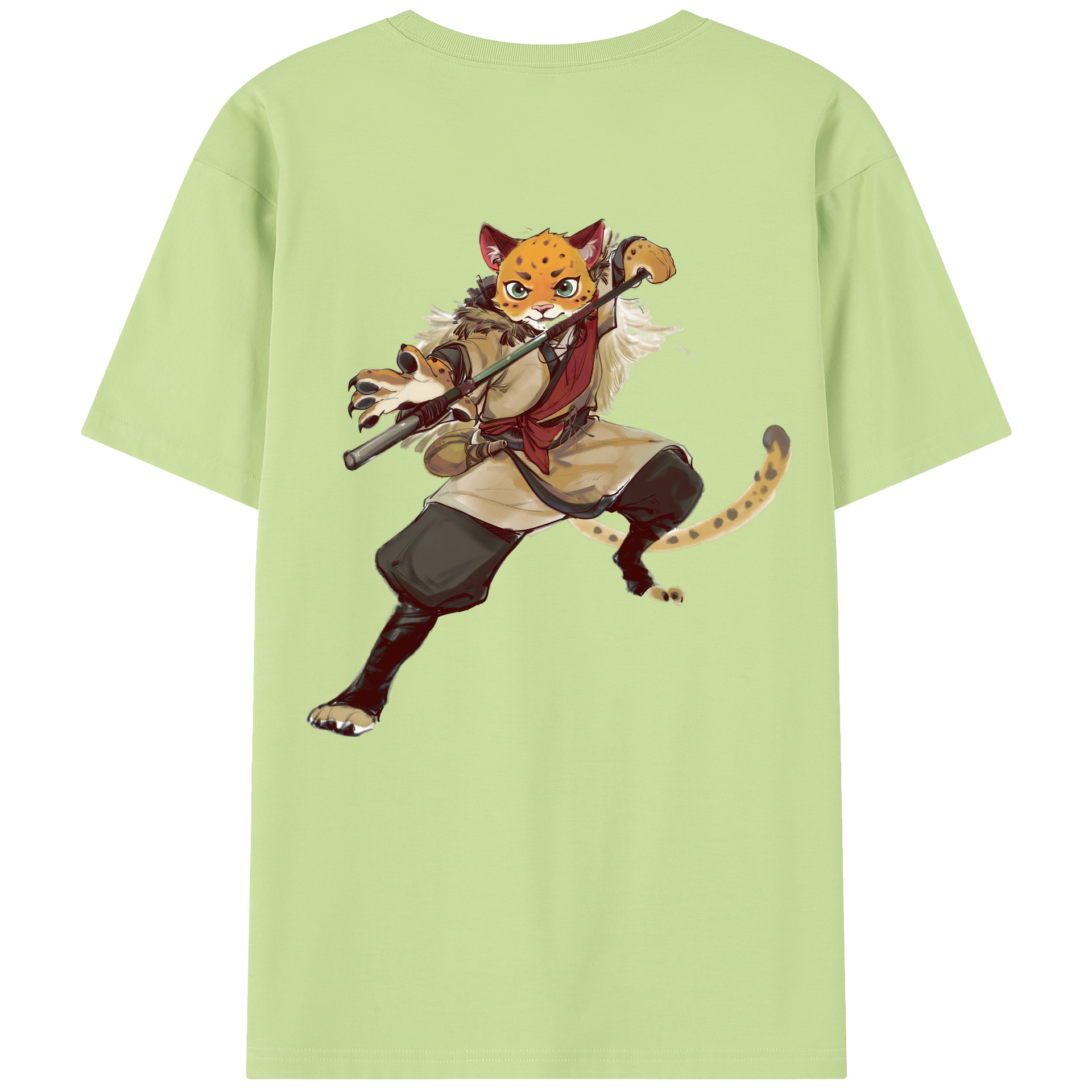 （画像用） Ne Zha 2 ナタ 魔童の大暴れ 綿100％半袖Tシャツ（背面プリント）